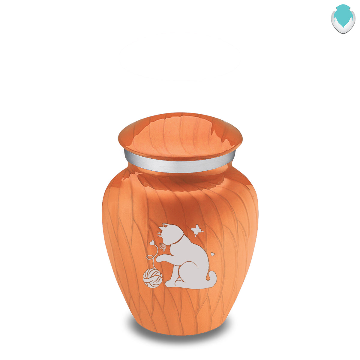 Keepsake Embrace Pearl Orange Pet Fun Cat Cremation Urn
