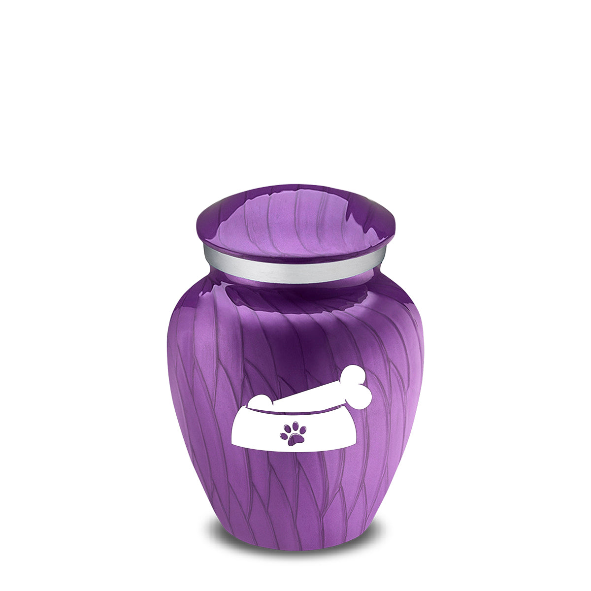Keepsake  Embrace Pearl Purple Pet Dog Bone Cremation Urn