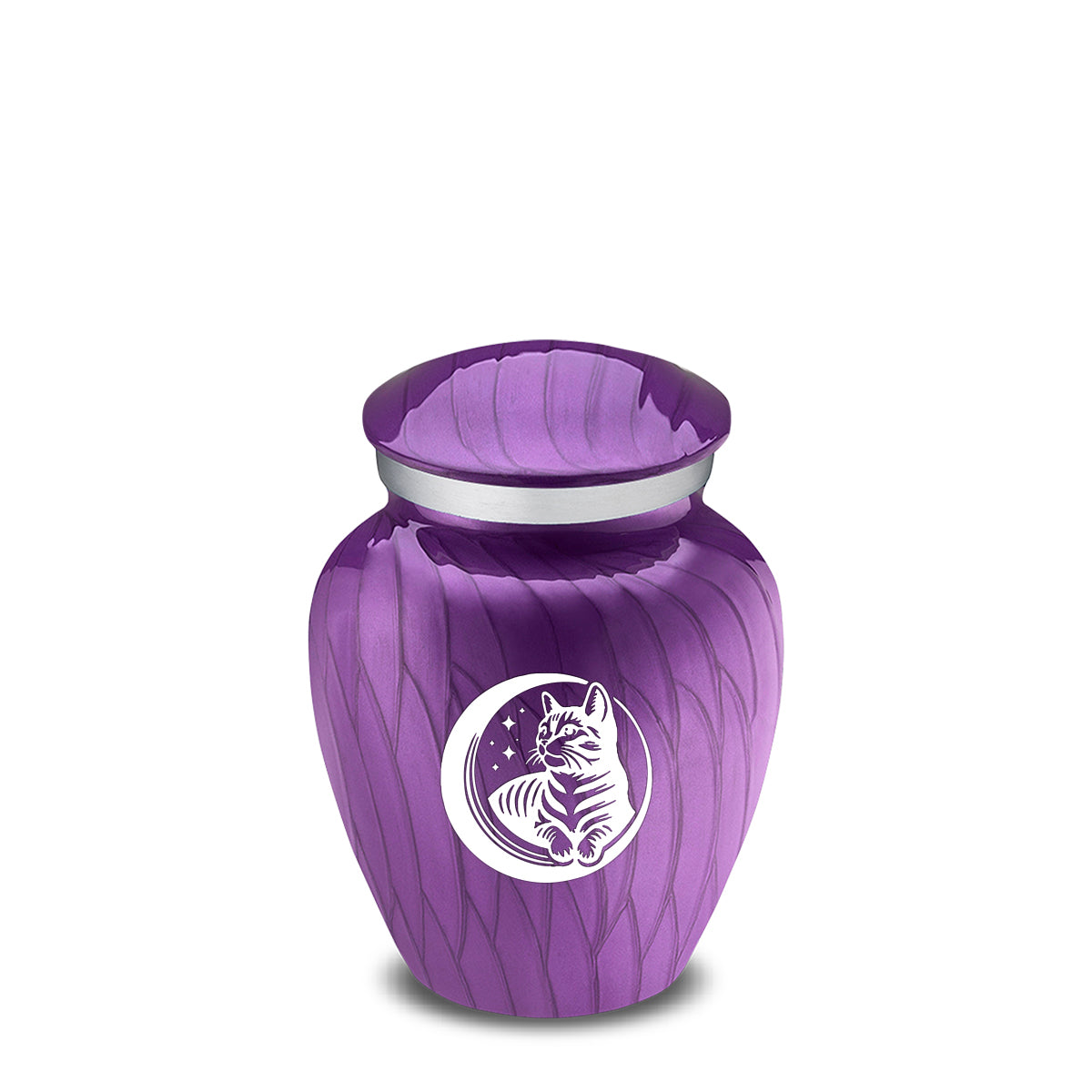 Keepsake Embrace Pearl Purple Pet Cute Cat Cremation Urn