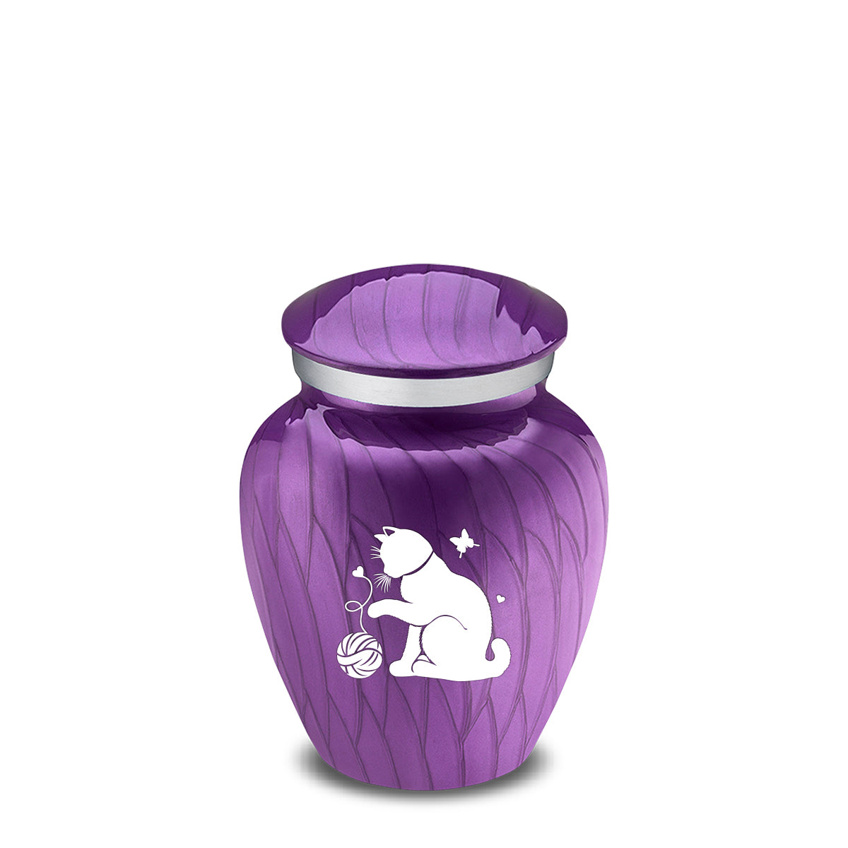Keepsake Embrace Pearl Purple Pet Fun Cat Cremation Urn