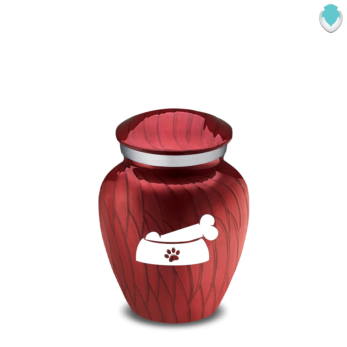 Keepsake  Embrace Pearl Candy Red Pet Dog Bone Cremation Urn