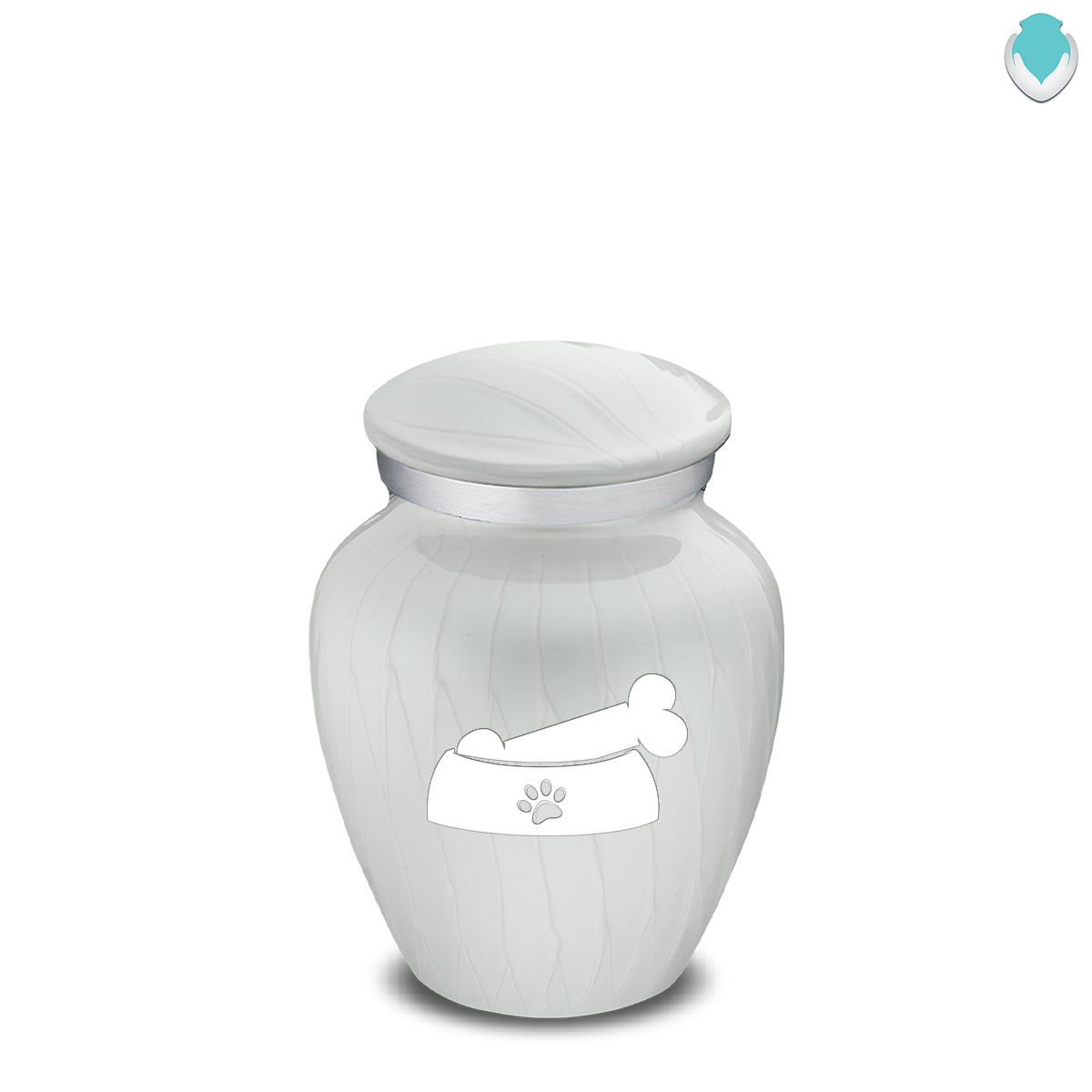 Keepsake  Embrace Pearl White Pet Dog Bone Cremation Urn