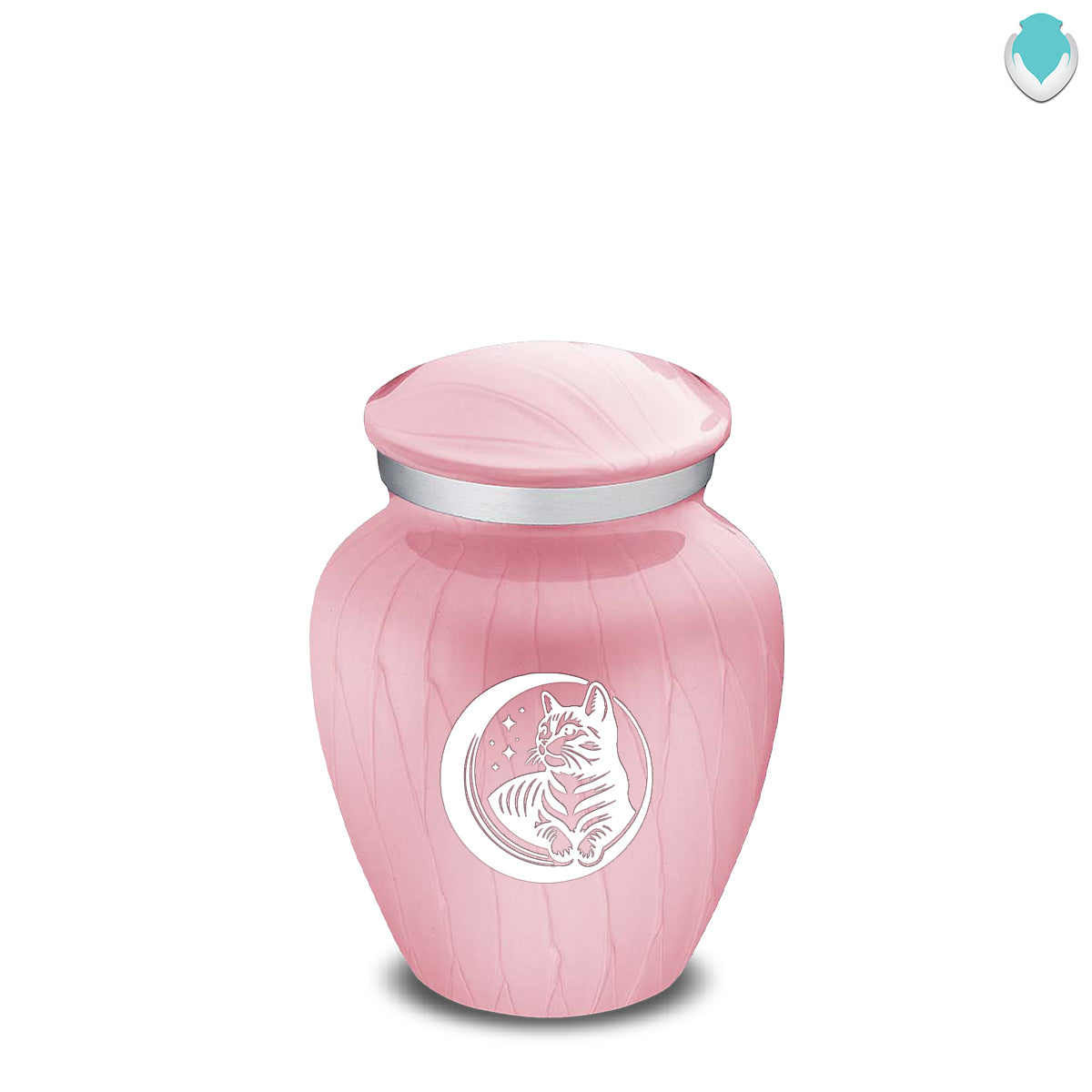 Keepsake Embrace Pearl Light Pink Pet Cute Cat Cremation Urn