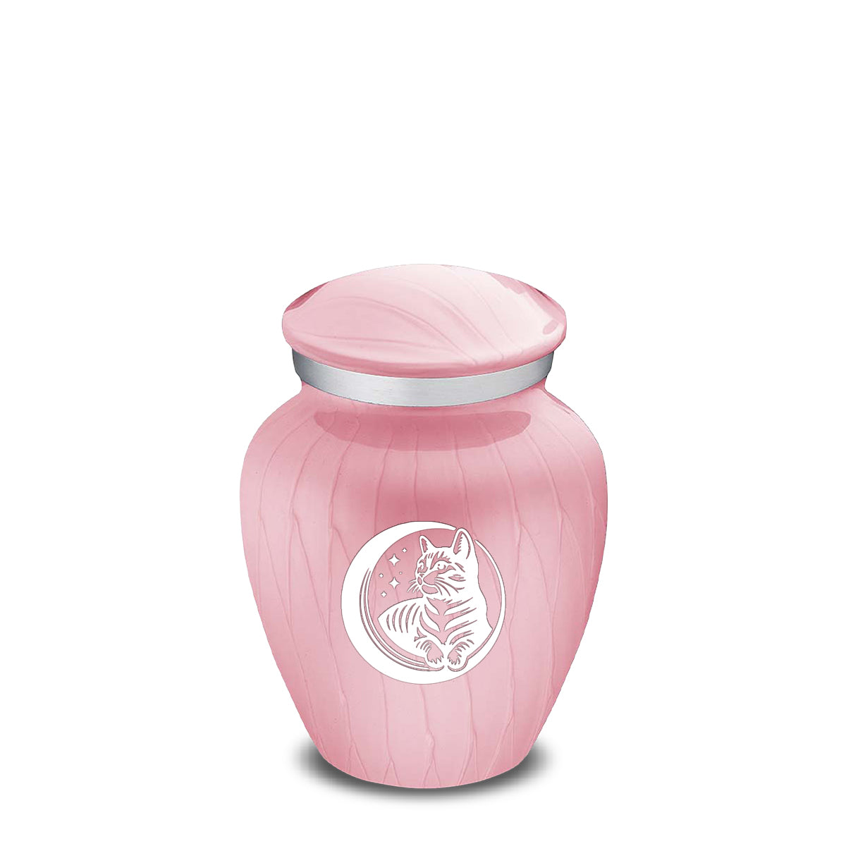 Keepsake Embrace Pearl Light Pink Pet Cute Cat Cremation Urn
