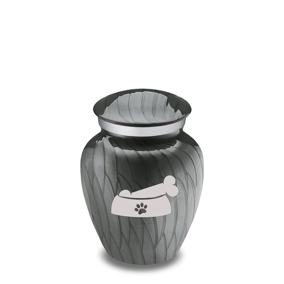Keepsake  Embrace Pearl Silver Pet Dog Bone Cremation Urn