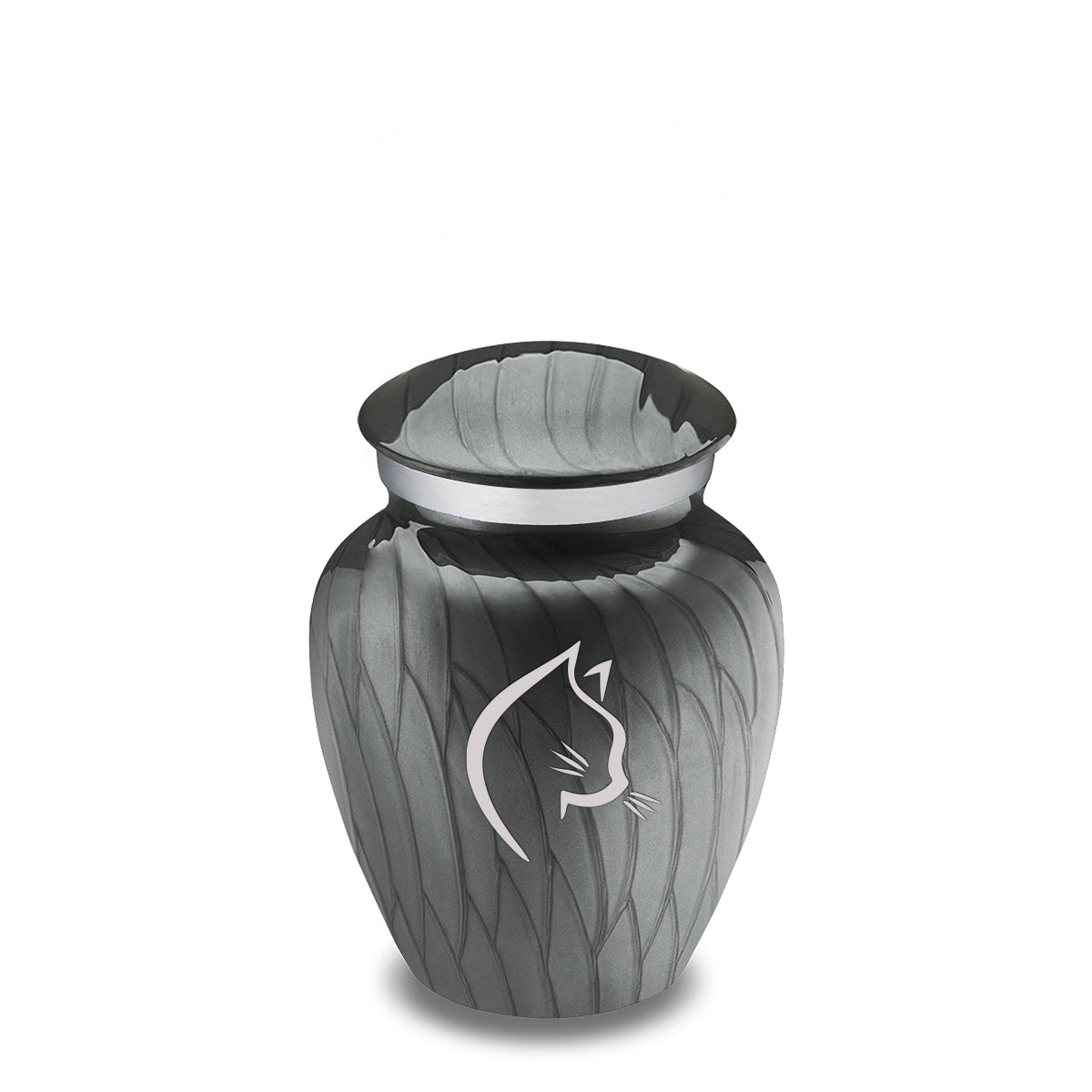 Keepsake Embrace Pearl Silver Cat Pet Cremation Urn