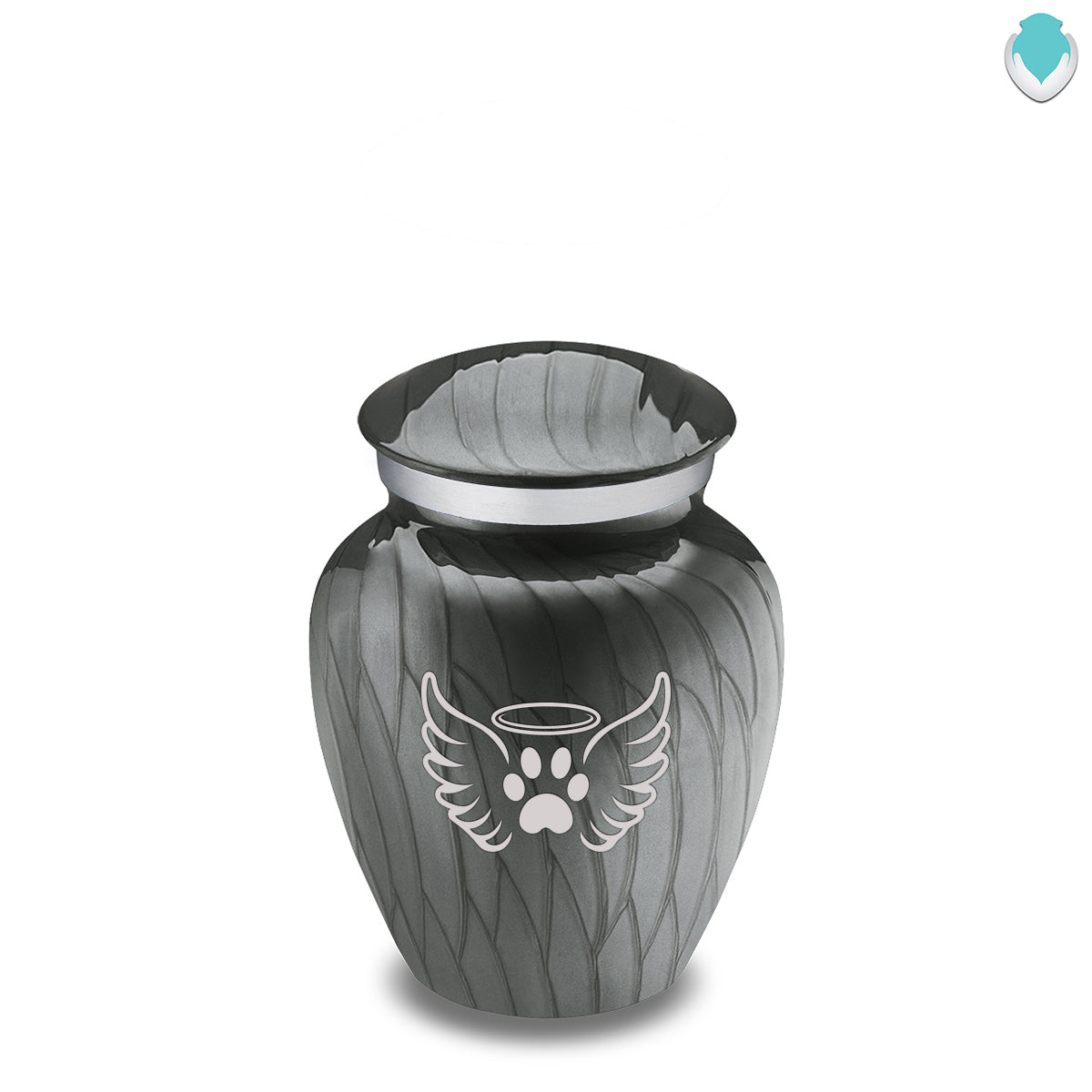Keepsake Embrace Pearl Silver Pet Angel Wings Cremation Urn
