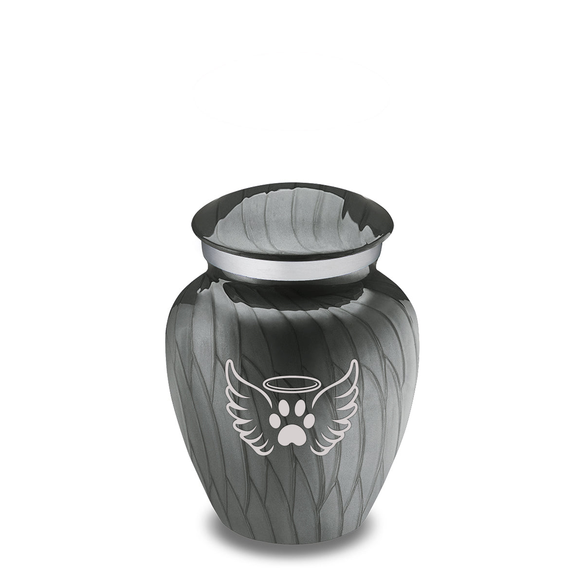 Keepsake Embrace Pearl Silver Pet Angel Wings Cremation Urn