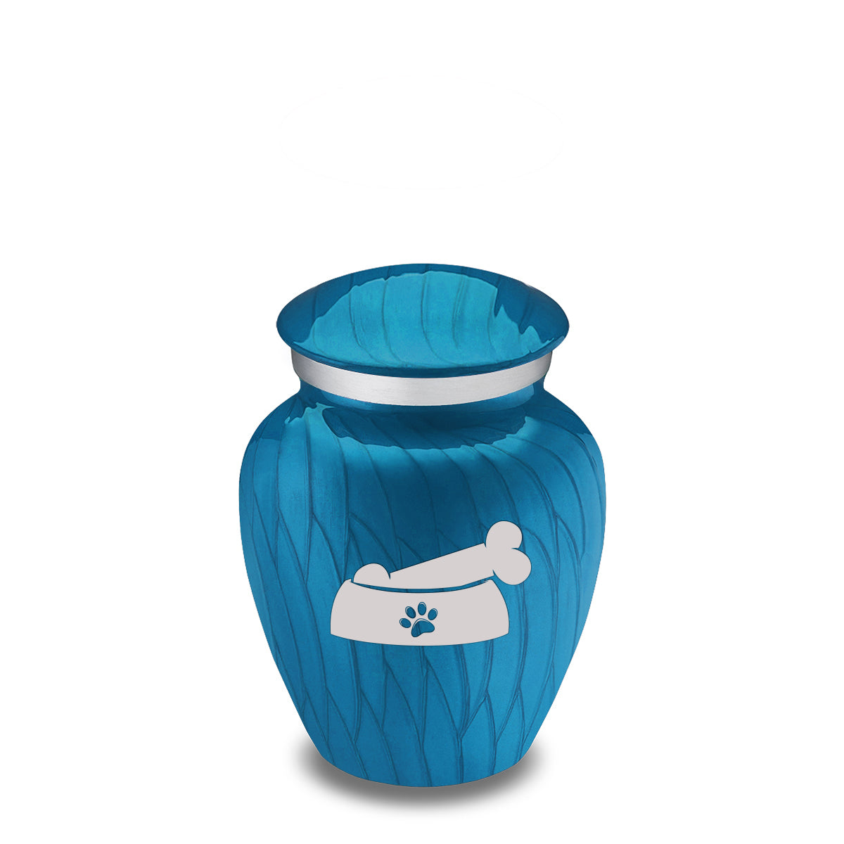 Keepsake  Embrace Pearl Racing Blue Pet Dog Bone Cremation Urn