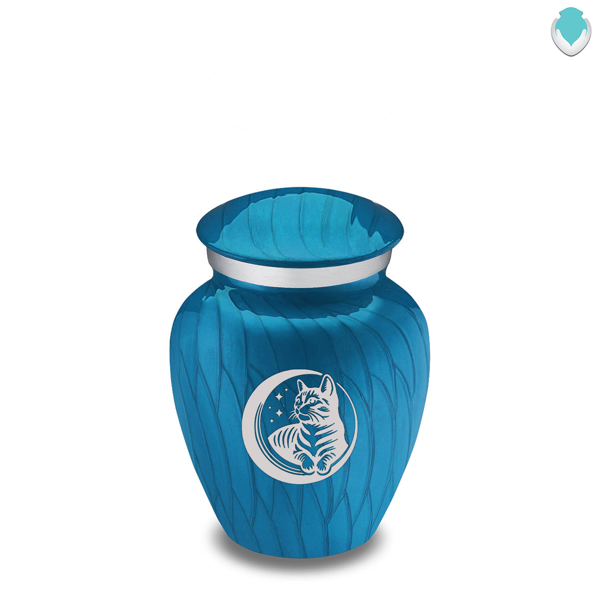 Keepsake Embrace Pearl Racing Blue Pet Cute Cat Cremation Urn
