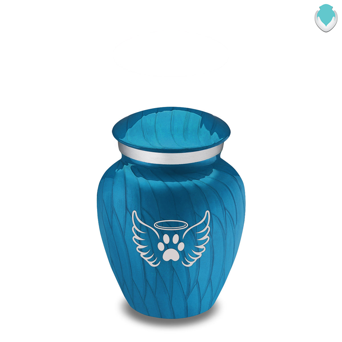 Keepsake Embrace Pearl Racing Blue Pet Angel Wings Cremation Urn