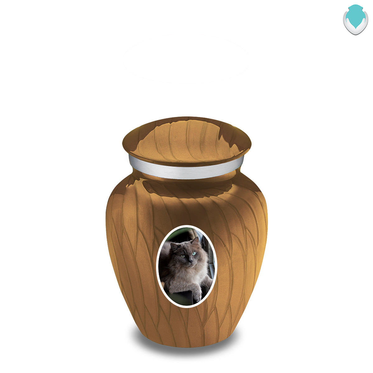Keepsake Pet Embrace Pearl Gold Portrait Cremation Urn