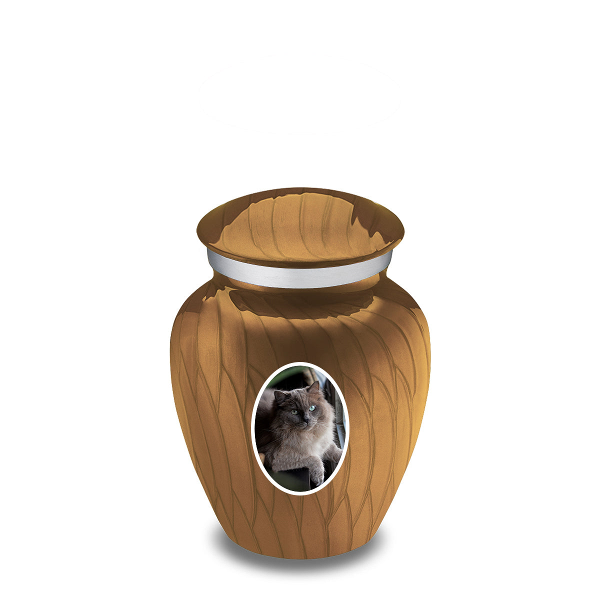 Keepsake Pet Embrace Pearl Gold Portrait Cremation Urn