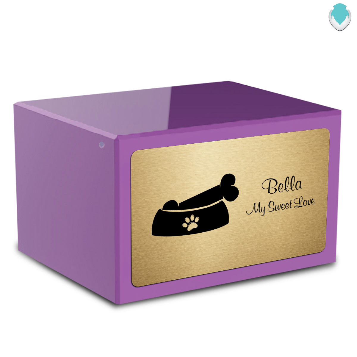 Heritage Purple Dog Bone Large Pet Cremation Box Urn