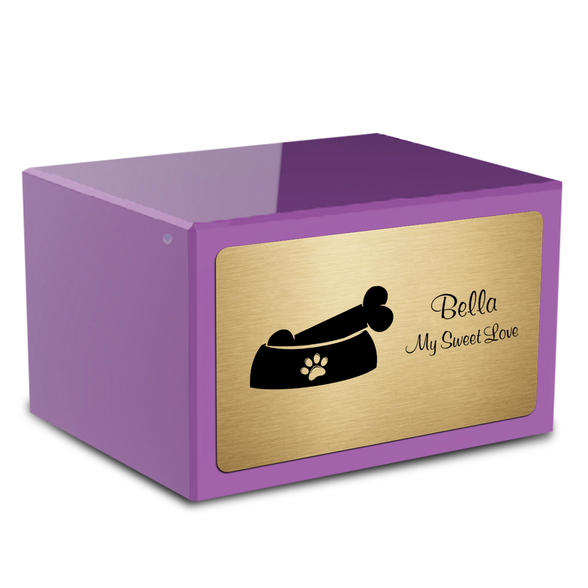 Heritage Purple Dog Bone Large Pet Cremation Box Urn