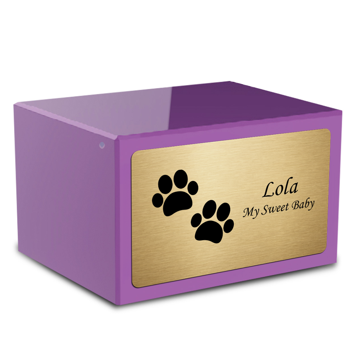 Heritage Purple Walking Paws Large Pet Cremation Box Urn
