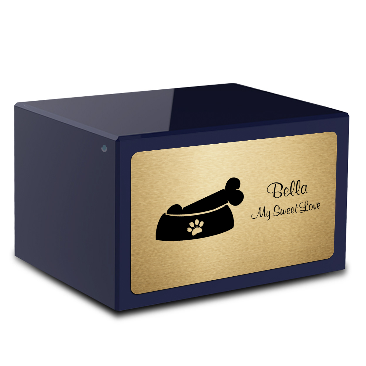 Heritage Navy Dog Bone Large Pet Cremation Box Urn