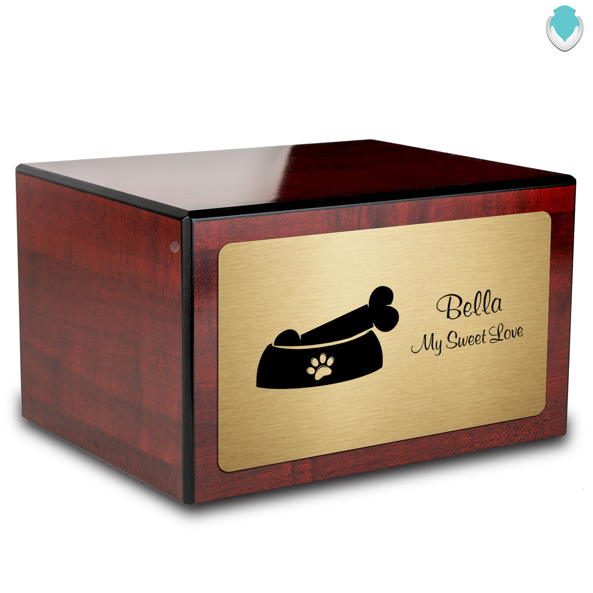 Heritage Cherry Dog Bone Large Pet Cremation Box Urn