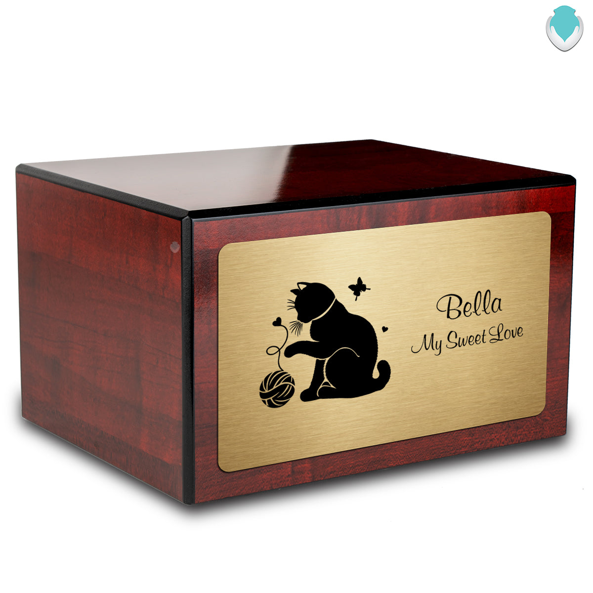 Heritage Cherry Fun Cat Large Pet Cremation Box Urn
