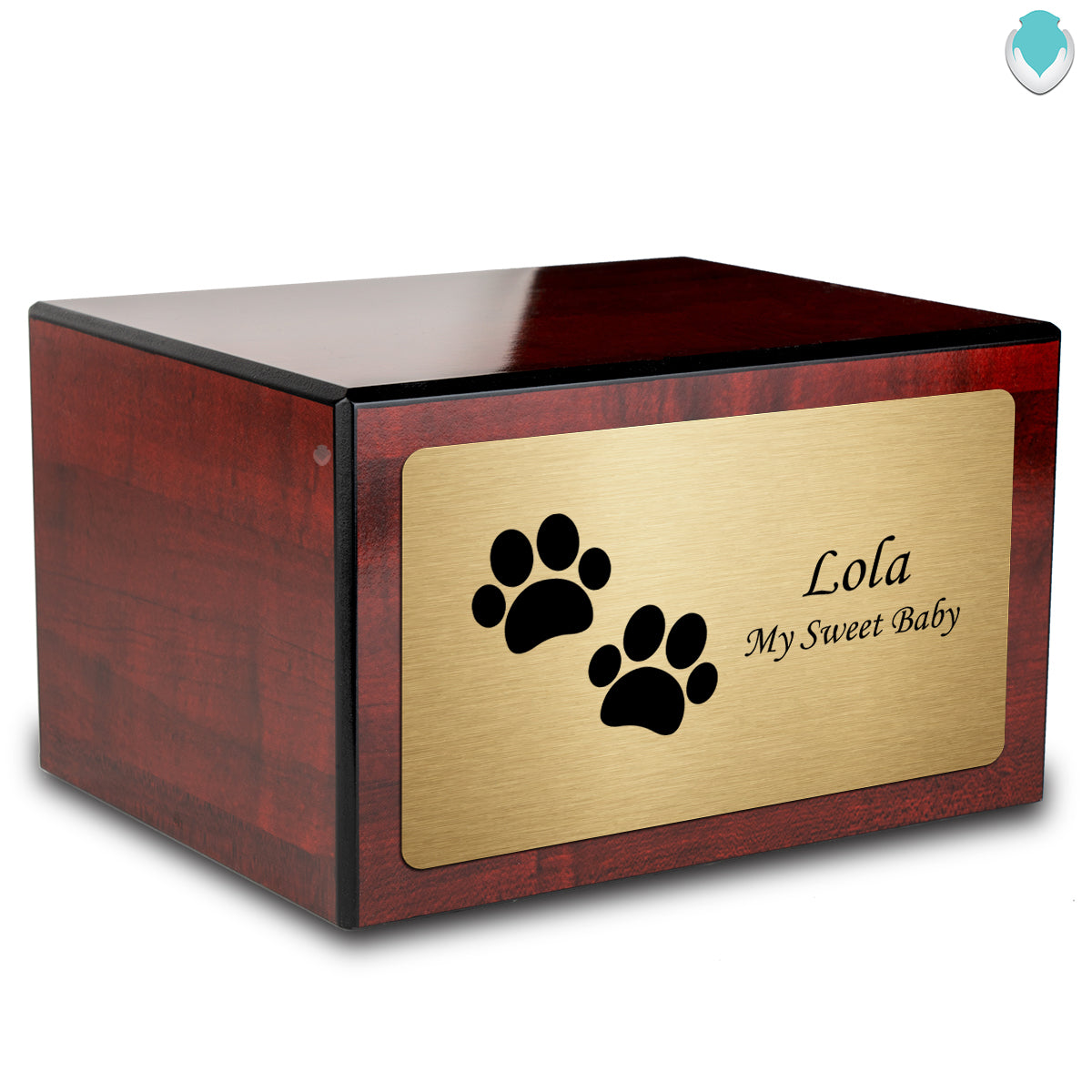 Heritage Cherry Walking Paws Large Pet Cremation Box Urn