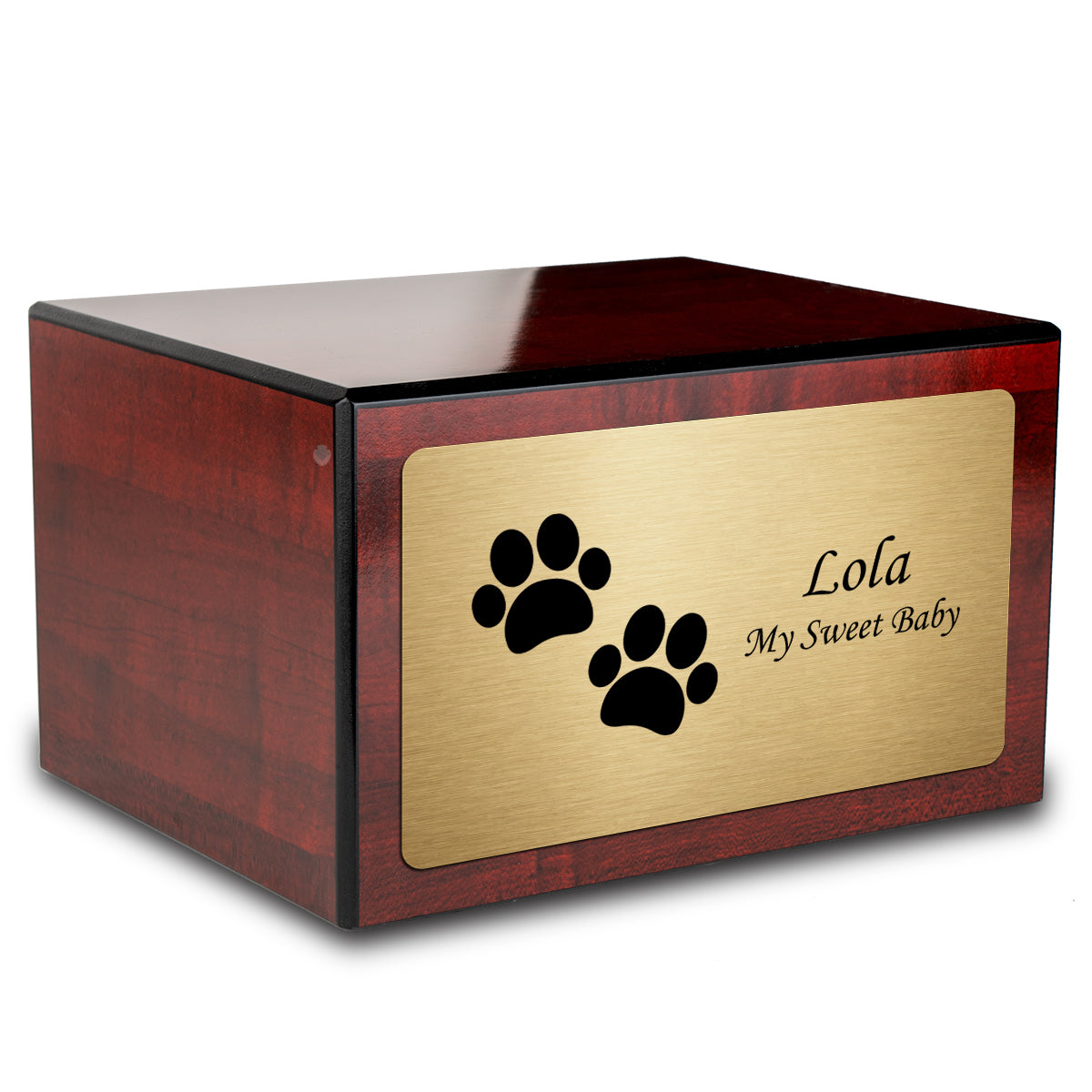 Heritage Cherry Walking Paws Large Pet Cremation Box Urn