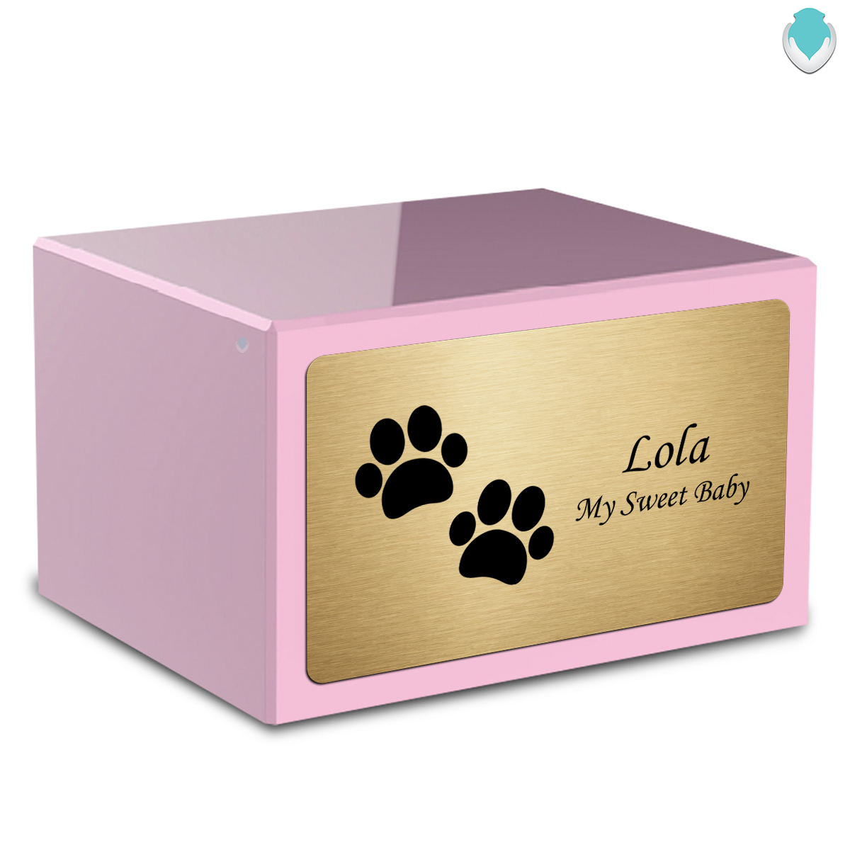 Heritage Light Pink Walking Paws Large Pet Cremation Box Urn