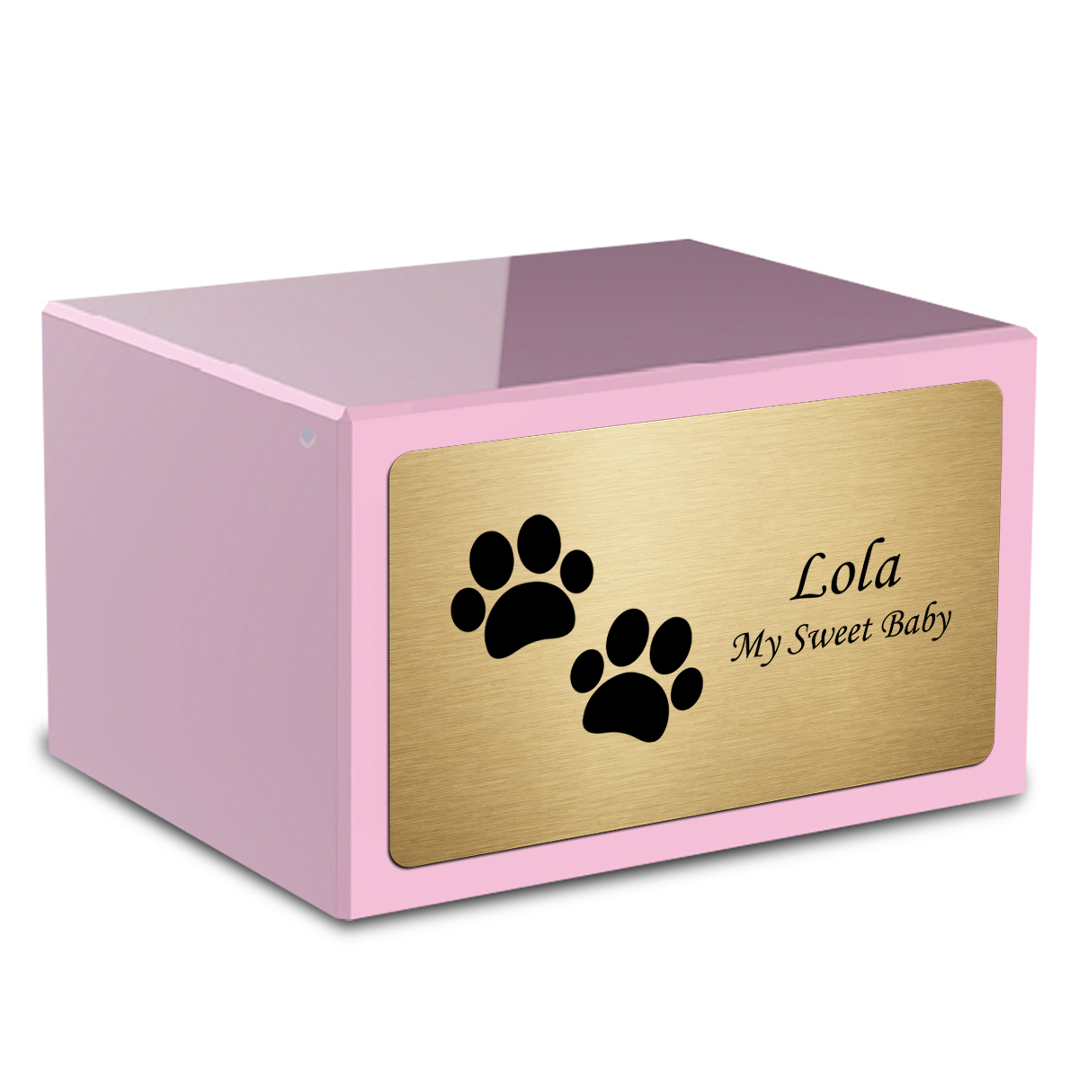 Heritage Light Pink Walking Paws Large Pet Cremation Box Urn