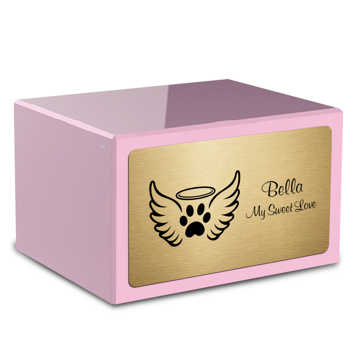 Heritage Light Pink Angel Wings Large Pet Cremation Box Urn