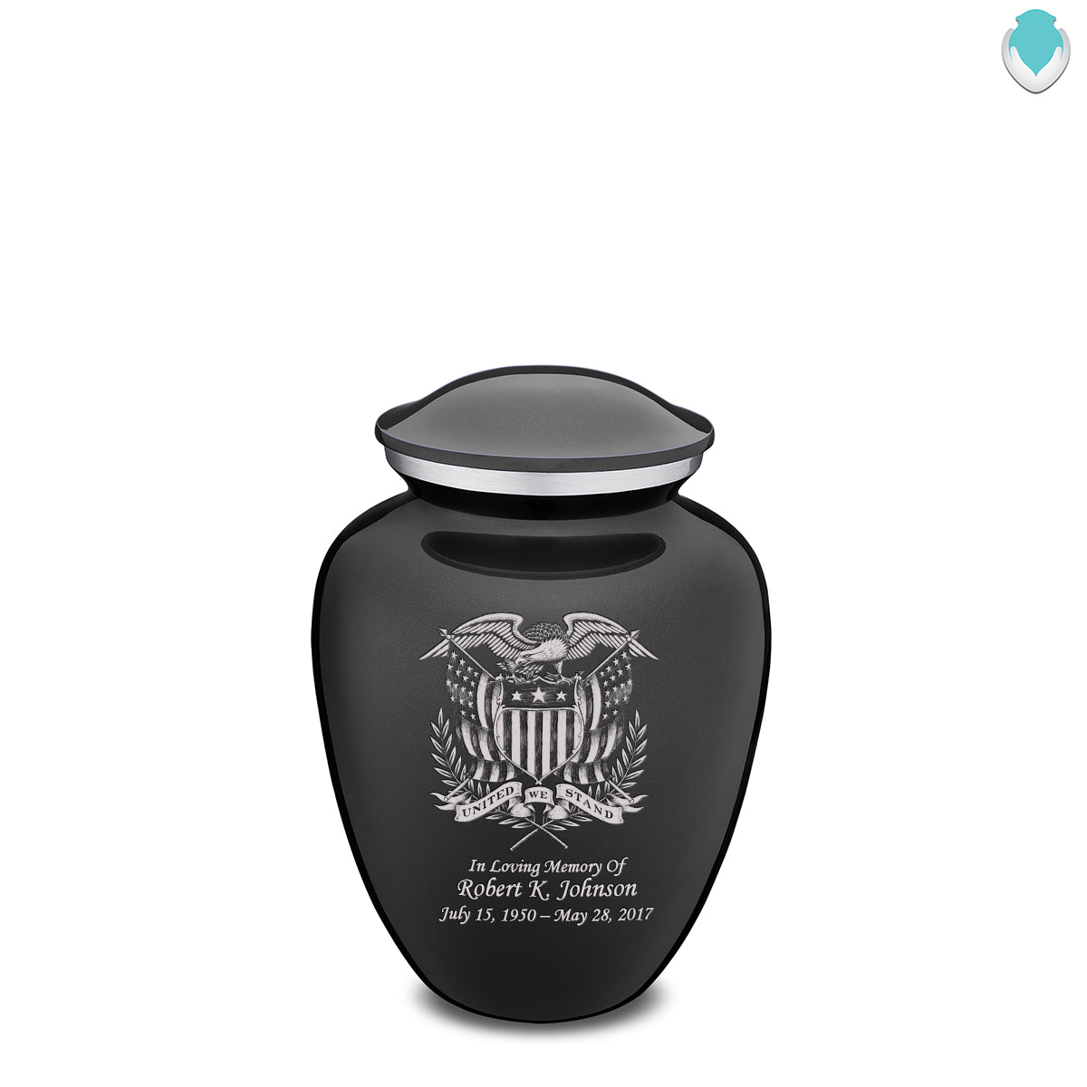 Medium Embrace Charcoal American Glory Cremation Urn