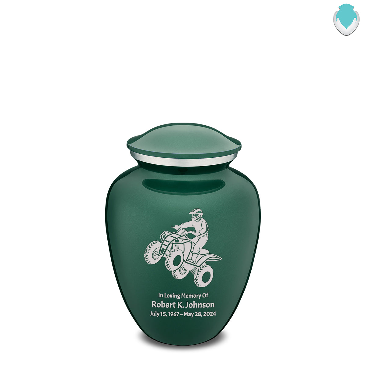 Medium Embrace Green ATV Cremation Urn