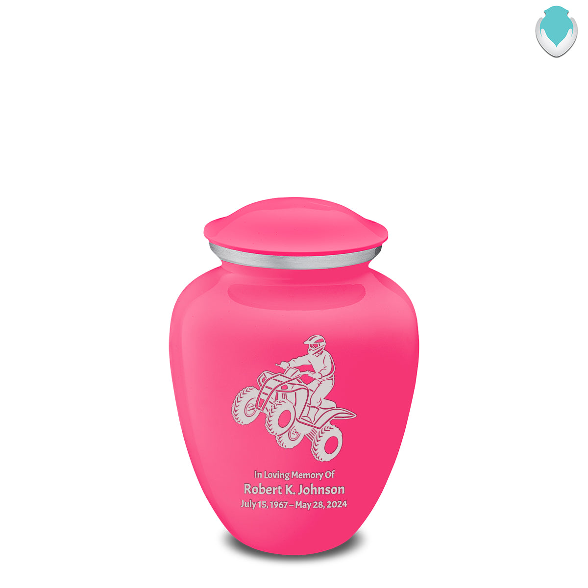 Medium Embrace Bright Pink ATV Cremation Urn