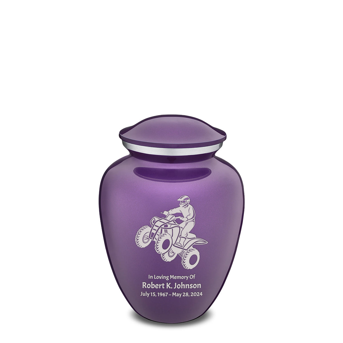 Medium Embrace Purple ATV Cremation Urn