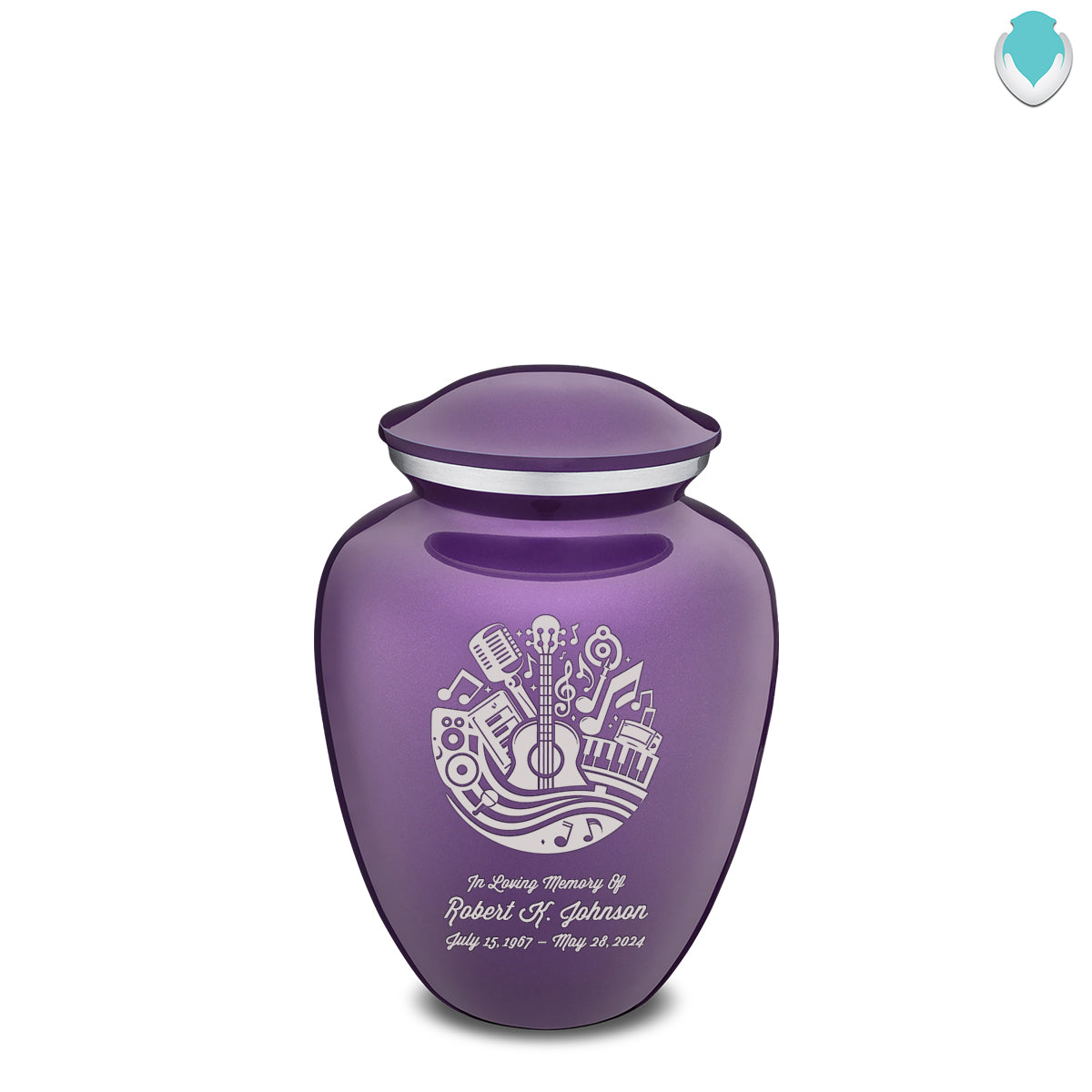 Medium Embrace Purple Music Cremation Urn