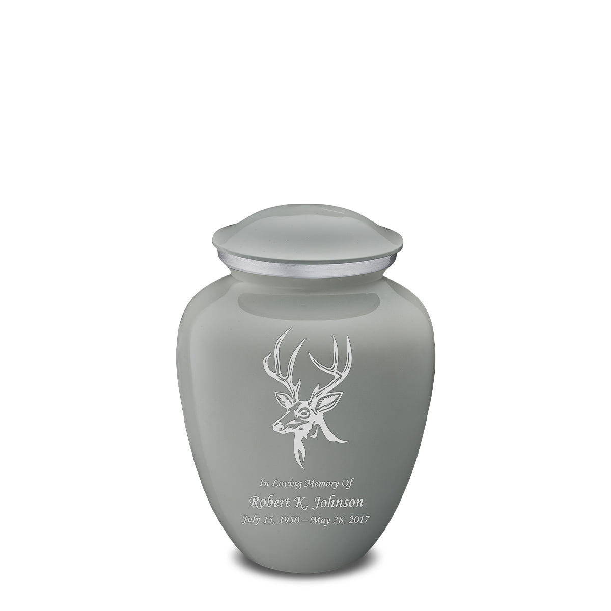 Medium Embrace Slate Grey Deer Cremation Urn