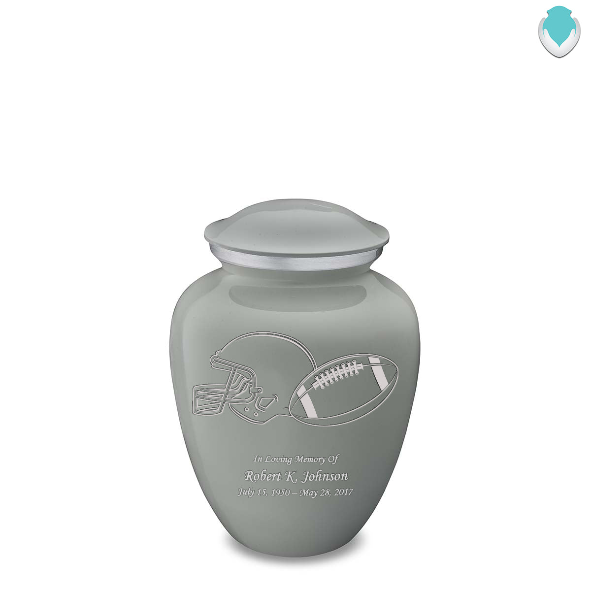 football cremation urn