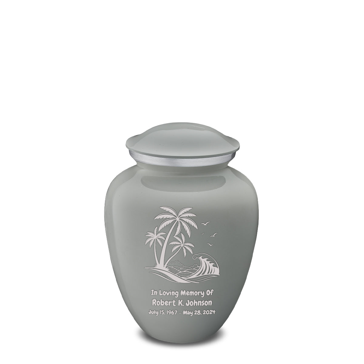 Medium Embrace Slate Grey Palm Beach Cremation Urn