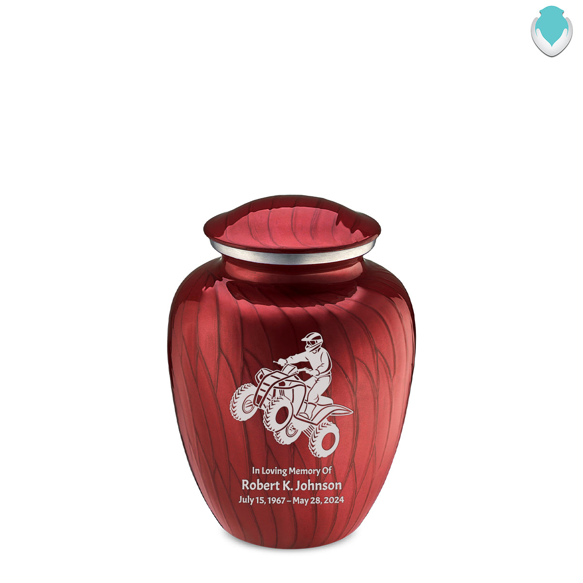Medium Embrace Pearl Candy Red ATV Cremation Urn