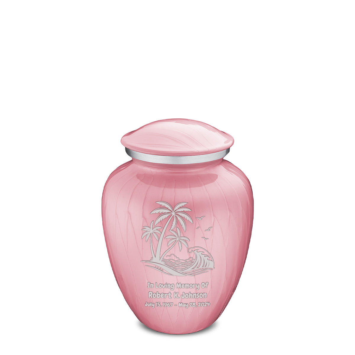 Medium Embrace Pearl Pink Palm Beach Cremation Urn