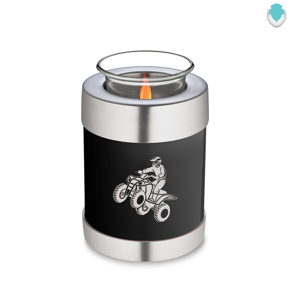 Candle Holder Embrace Black ATV Cremation Urn