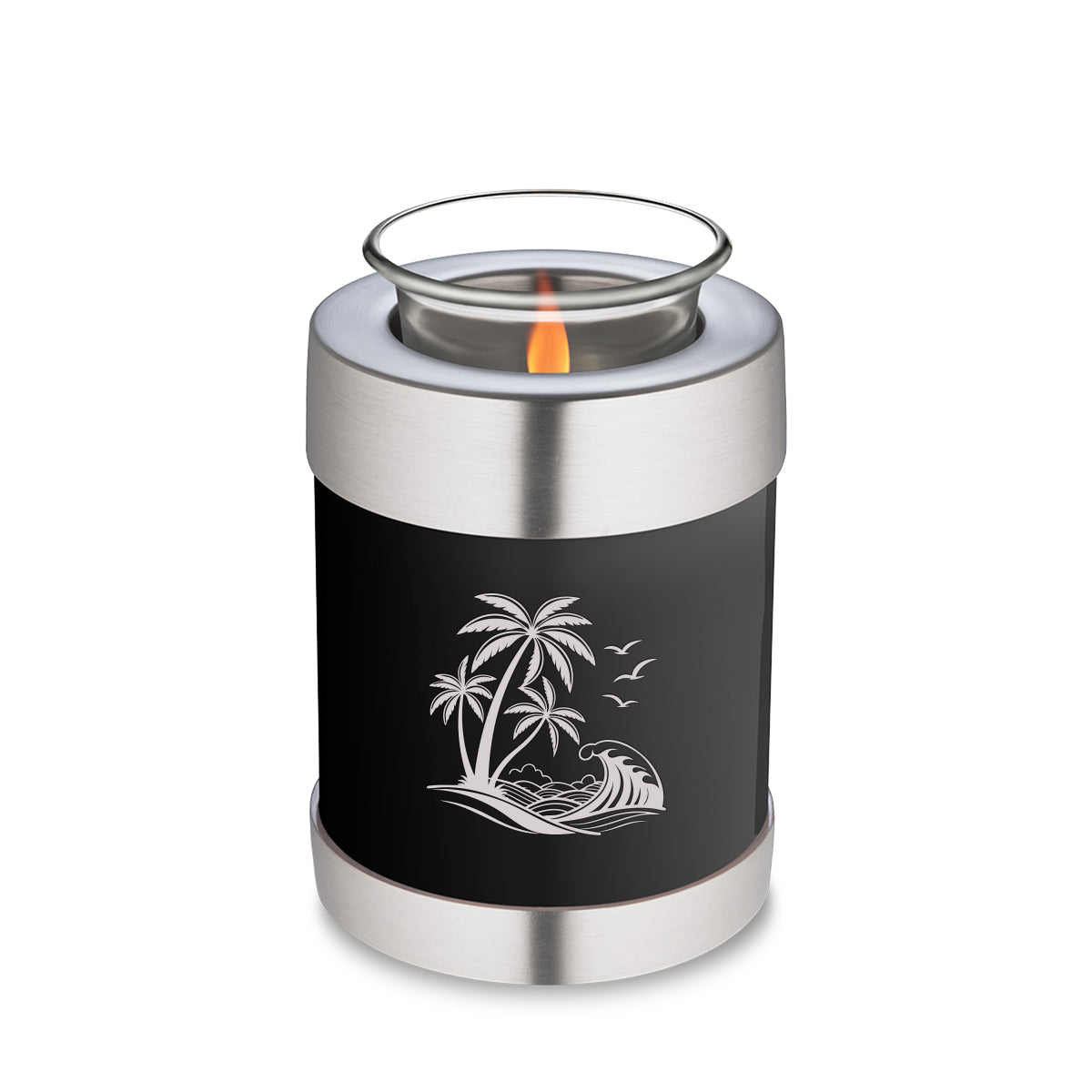 Candle Holder Embrace Black Palm Beach Cremation Urn