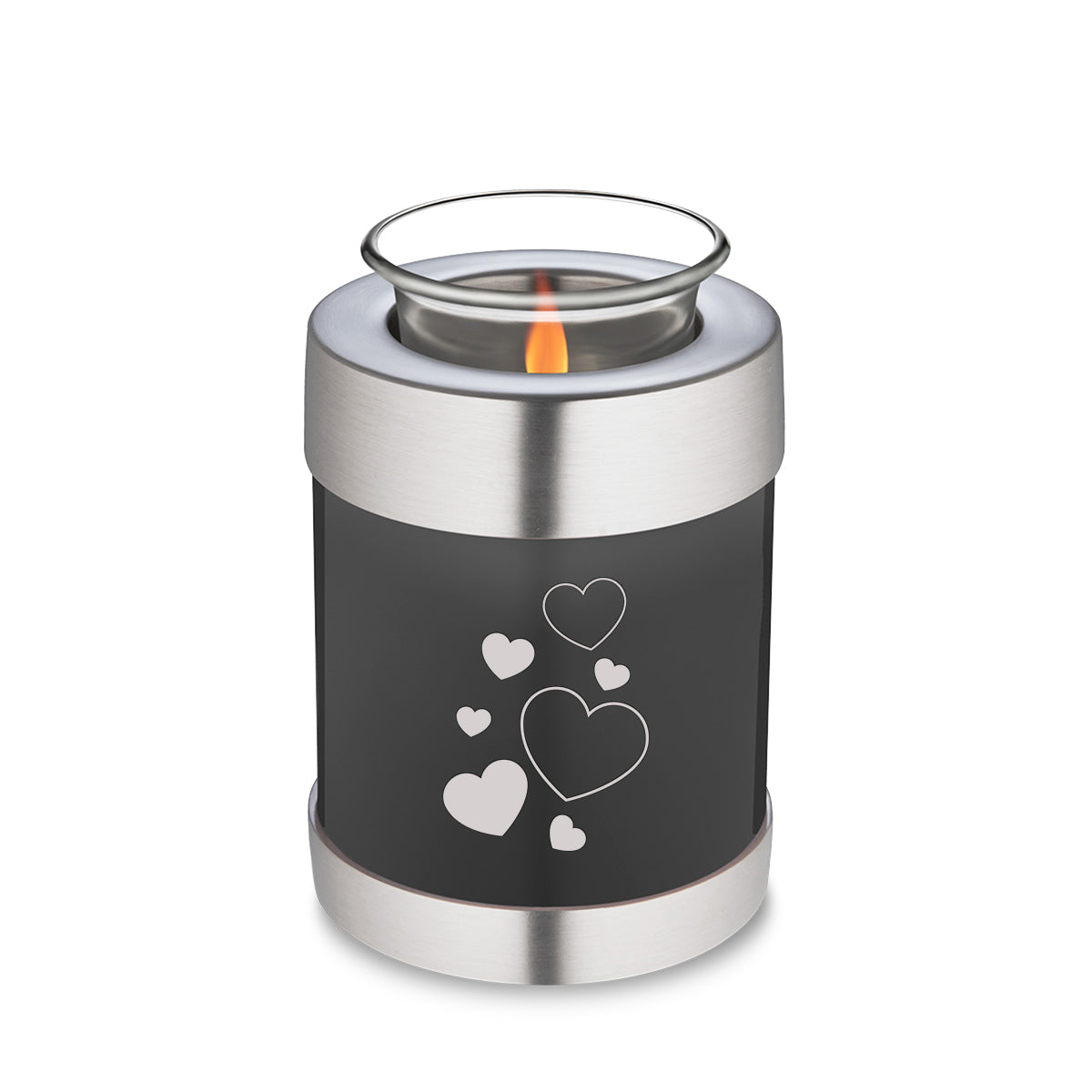 Candle Holder Embrace Charcoal Floating Heart Cremation Urn