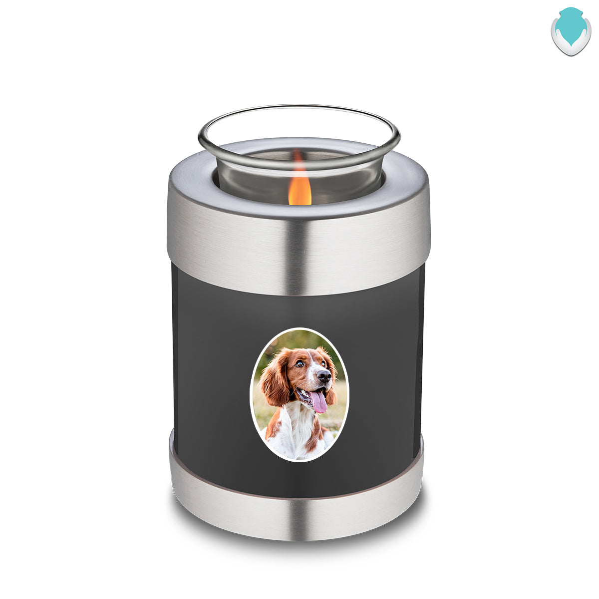 Candle Holder Pet Embrace Charcoal Portrait Cremation Urn