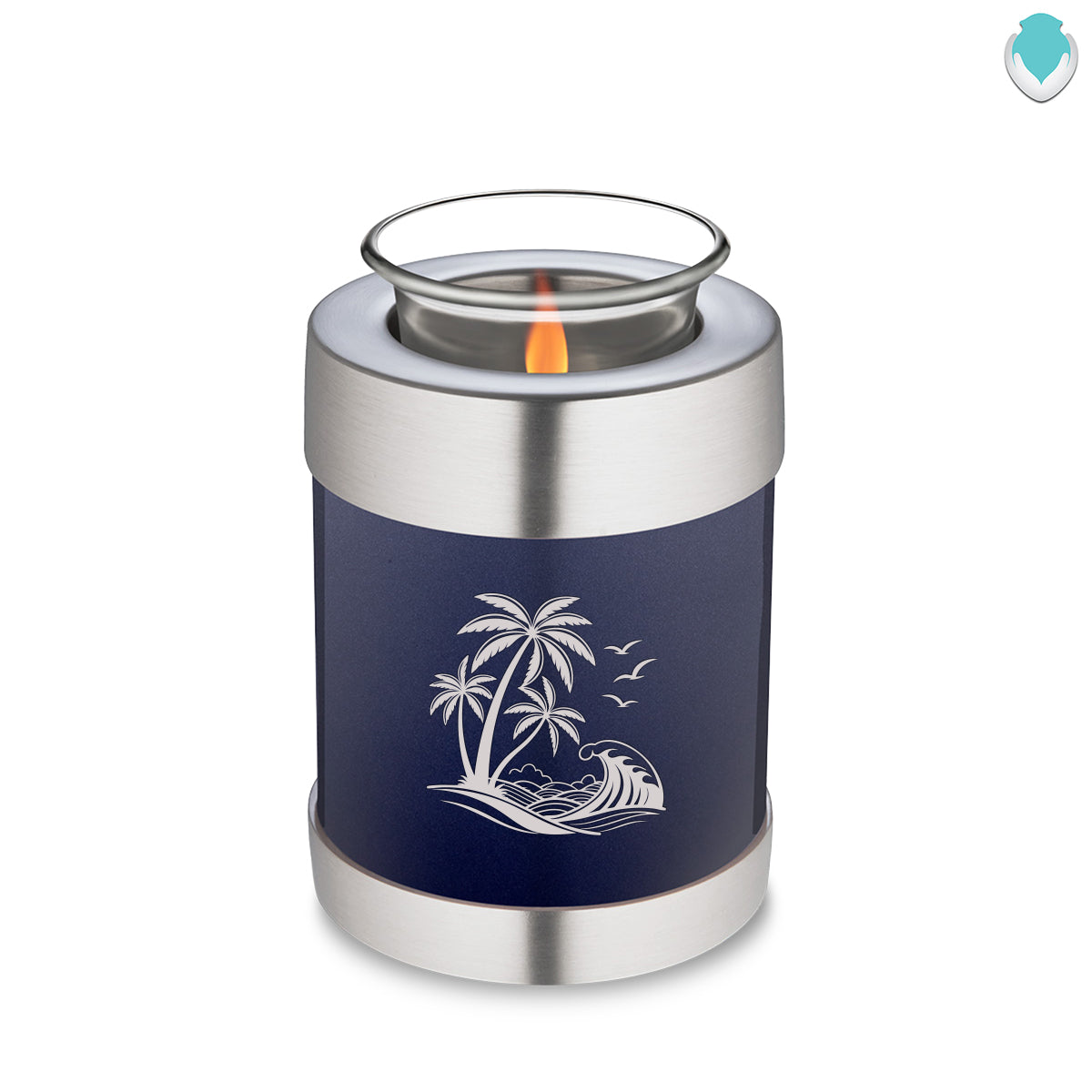 Candle Holder Embrace Cobalt Blue Palm Beach Cremation Urn