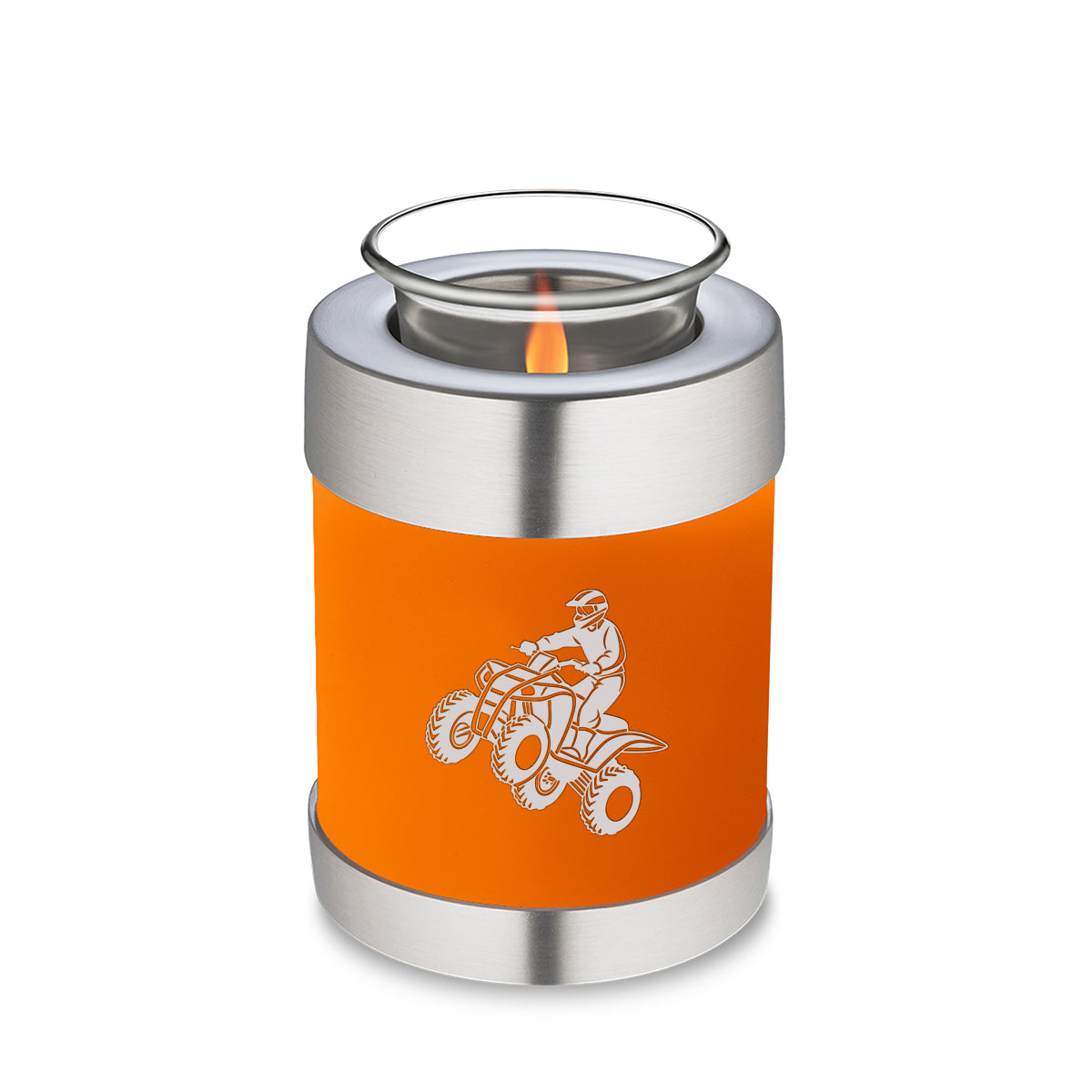 Candle Holder Embrace Burnt Orange ATV Cremation Urn