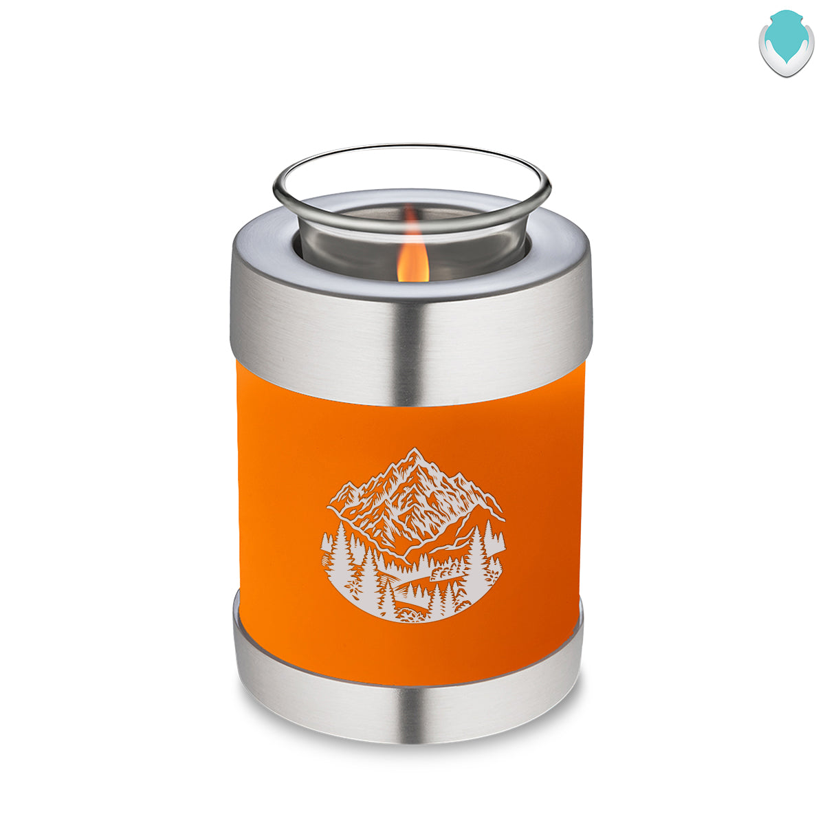 Candle Holder Embrace Burnt Orange Rocky Mountains Cremation Urn