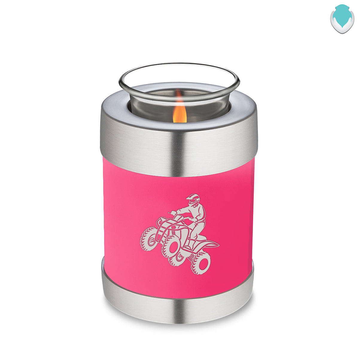 Candle Holder Embrace Bright Pink ATV Cremation Urn