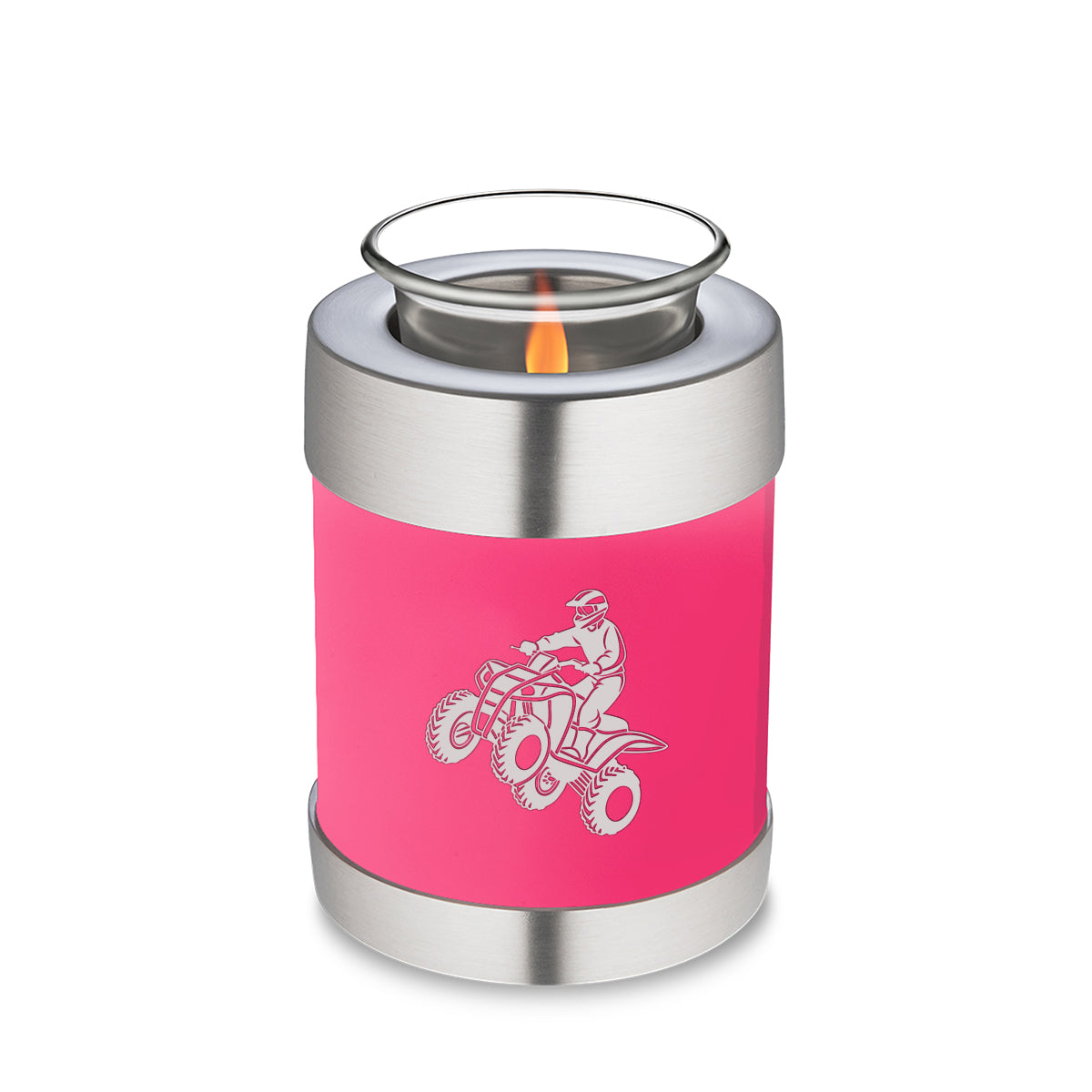 Candle Holder Embrace Bright Pink ATV Cremation Urn