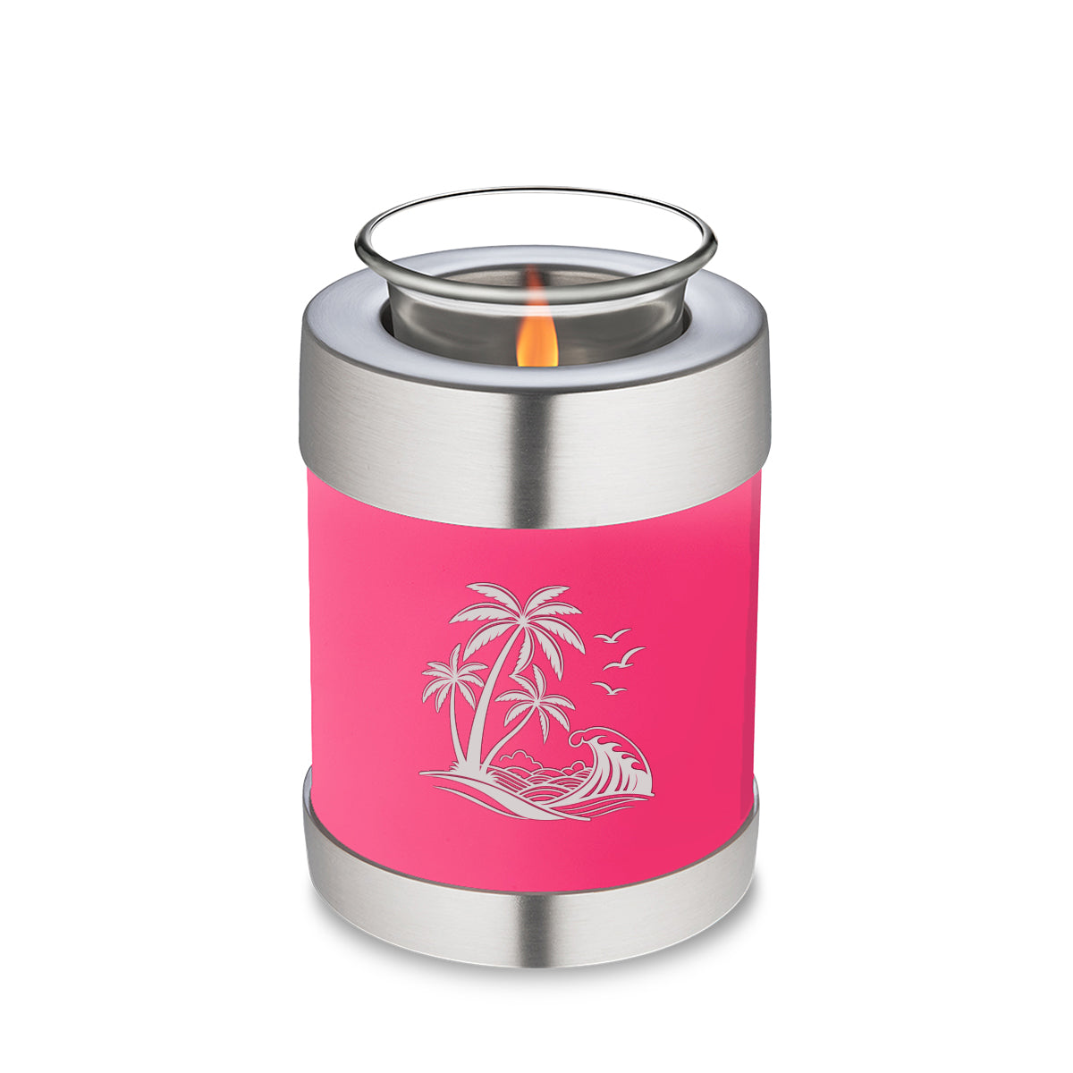 Candle Holder Embrace Bright Pink Palm Beach Cremation Urn