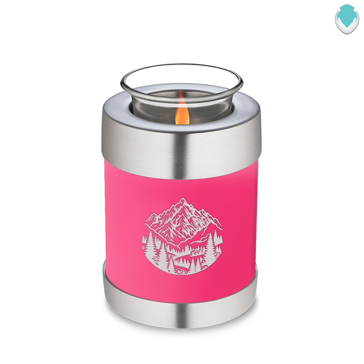 Candle Holder Embrace Bright Pink Rocky Mountains Cremation Urn