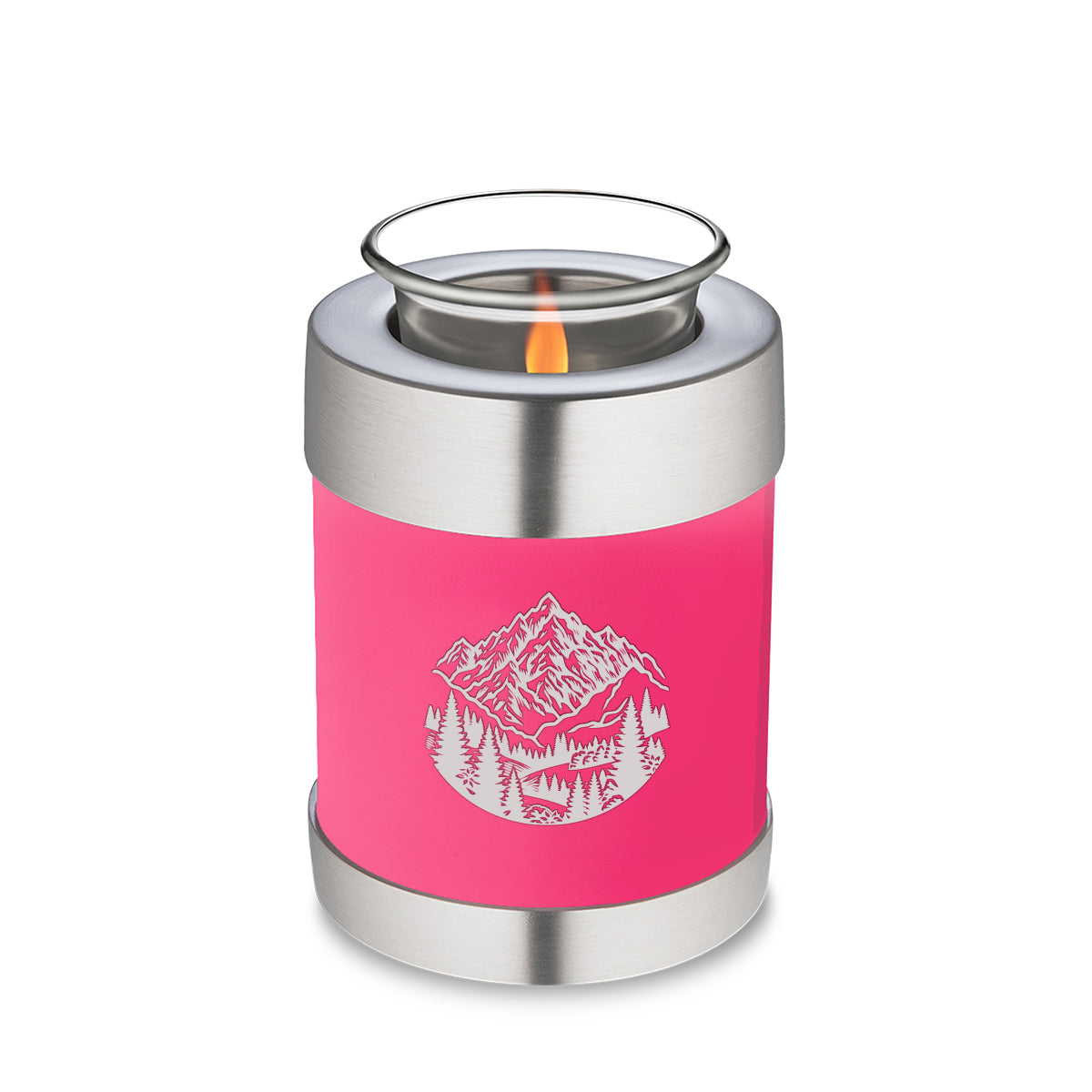 Candle Holder Embrace Bright Pink Rocky Mountains Cremation Urn